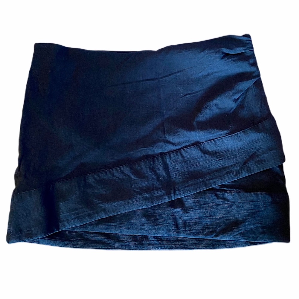 FREE PEOPLE That's a Wrap Black Stretch Mini Skirt - Picture 2 of 9